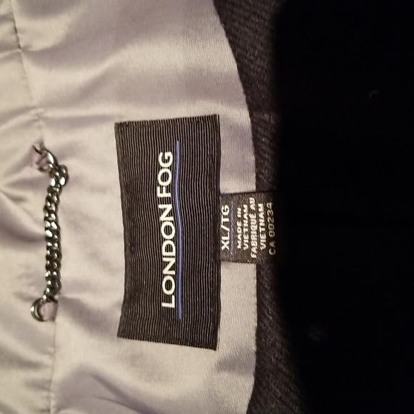 London Fog Women's Ladies' Spring Fall Pea Coat / Sz XL / Grey w metallic sheen - Picture 9 of 17